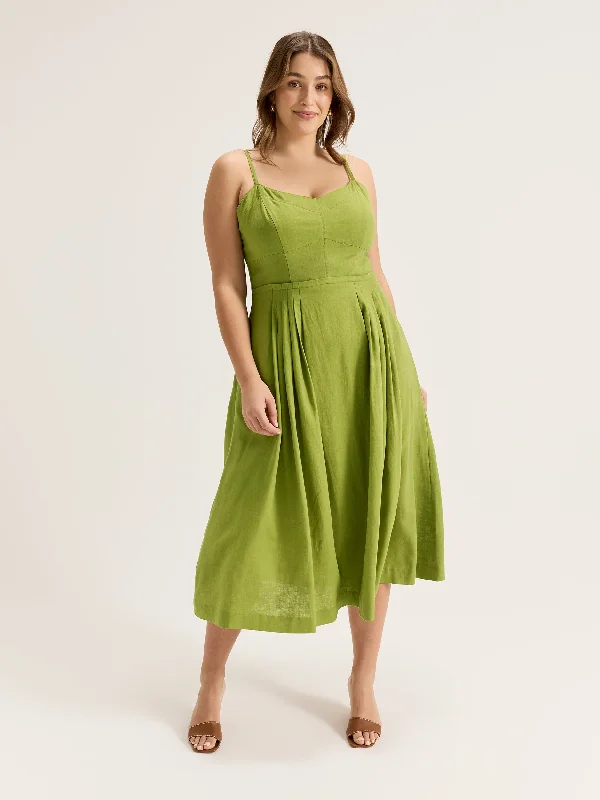 Midi Dresses in Warm Silk -Roussilon Dress