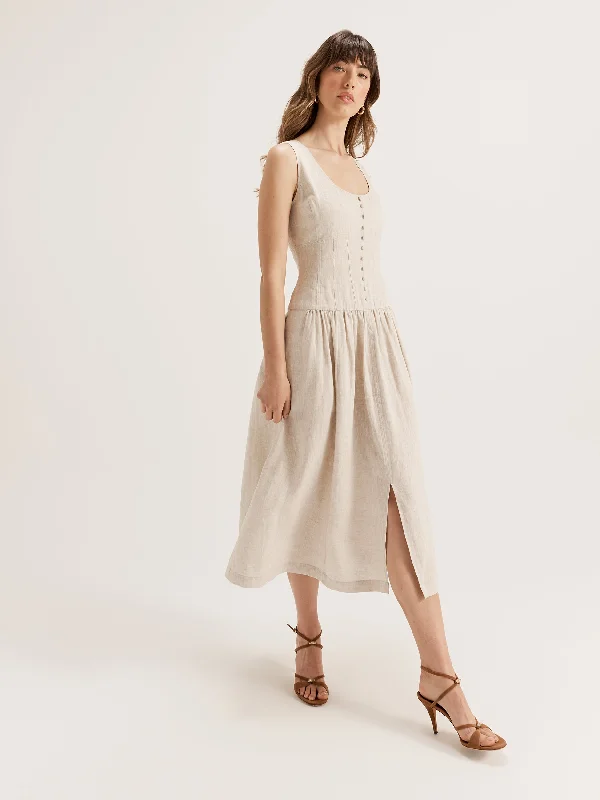 Midi Dresses for Roof Chill -Celine Sundress