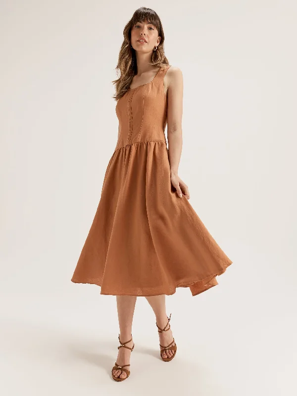 Midi Dresses in Pure Silk -Coralli Midi Dress