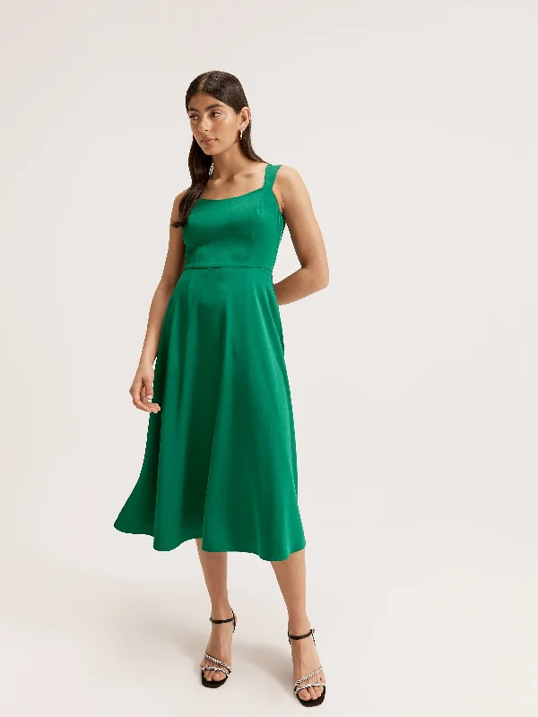 Midi Dresses with High Neck Design -New York Dress