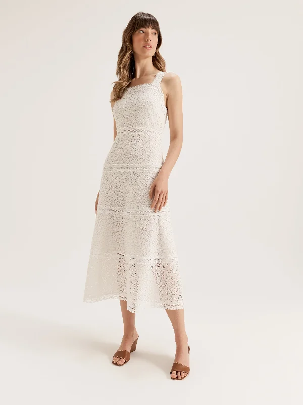 Midi Dresses in Thin Wool -Rumba Lace Midi Dress