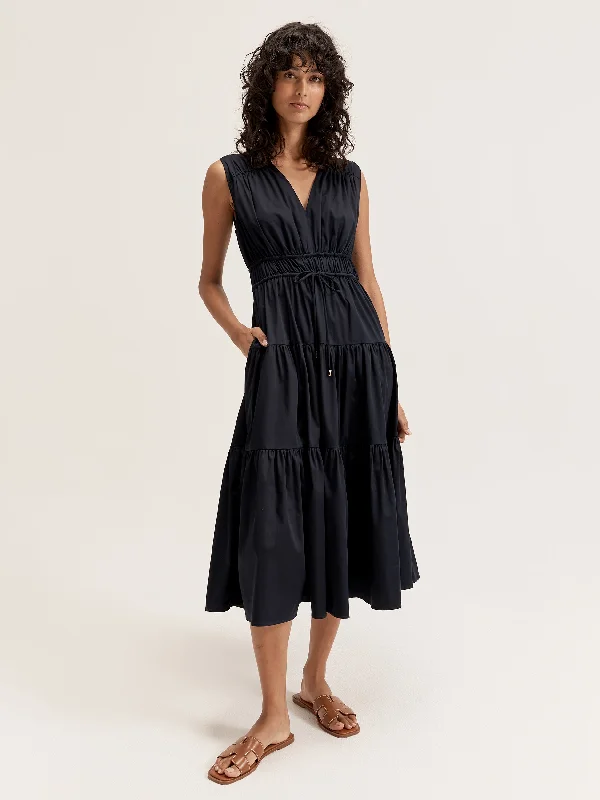 Midi Dresses with Side Flare -Puglia Sundress