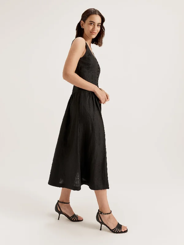 Midi Dresses for Night Edge -Celine Sundress