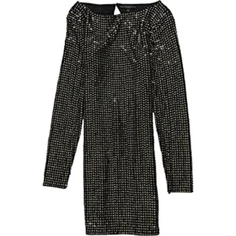 Small-Party Party Dress -Guess Women's Beatriz Open Back Sequin Cocktail Dress Black Size X-Small