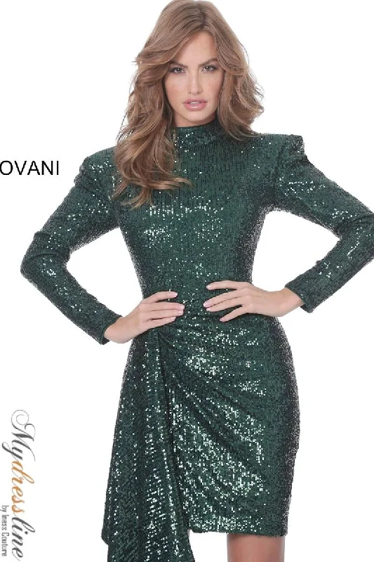 Bold-Stripe Party Dress -Jovani 04270