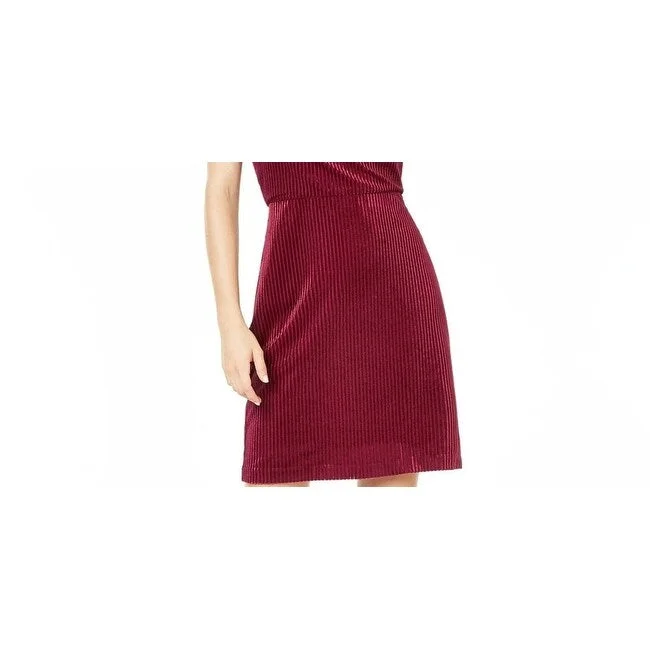 Casual-Event Party Dress -Morgan & Company Women's Spaghetti Strap V Neck Above The Knee Sheath Cocktail Dress Red Size 3