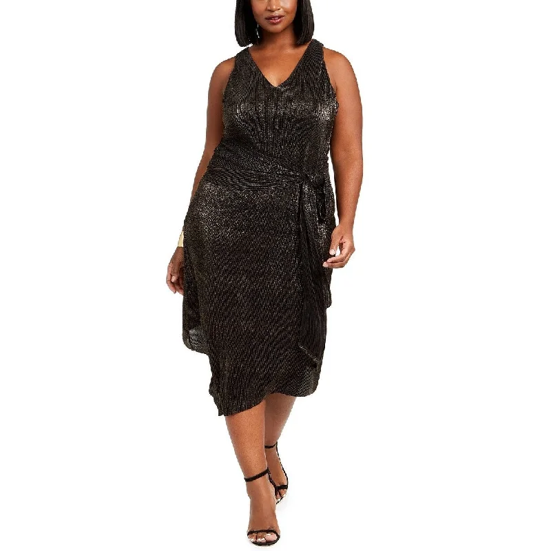 Cross-Front Party Dress -Rachel Rachel Roy Women's Plus Asymmetrical Cocktail Dress Size 0X