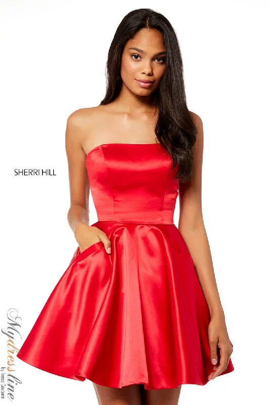 Mesh-Panel Party Dress -Sherri Hill 52397