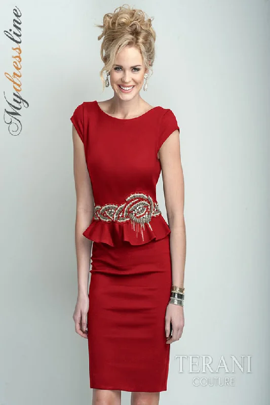 Split-Front Party Dress -Terani Couture C3678