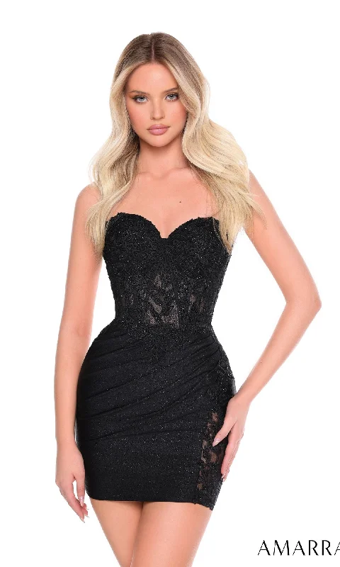 Night-Chill Party Dress -Sweetheart Cocktail Dress 88699 by Amarra