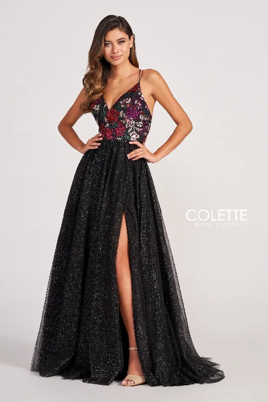 Shiny-Silk Evening Dress -Colette: CL2039