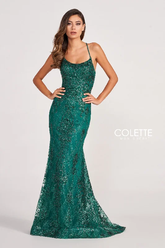 Plush-Silk Evening Dress -Colette: CL2031