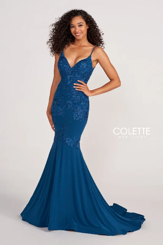 Gathered-Hem Evening Dress -Colette: CL2080