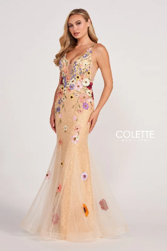 Puff-Hem Evening Dress -Colette: CL2085