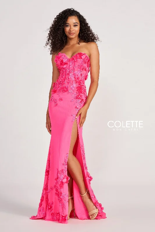 Glossy-Satin Evening Dress -Colette: CL2059