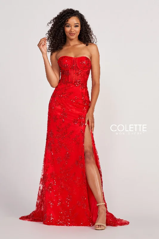 Small-Print Evening Dress -Colette: CL2068