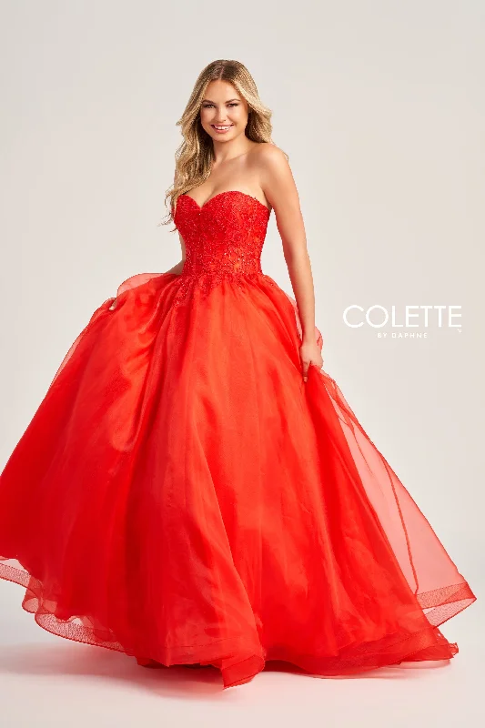 Ruffle-Hem Evening Dress -Colette: CL5265