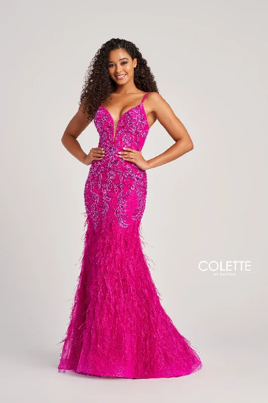 Tiny-Print Evening Dress -Colette: CL5103