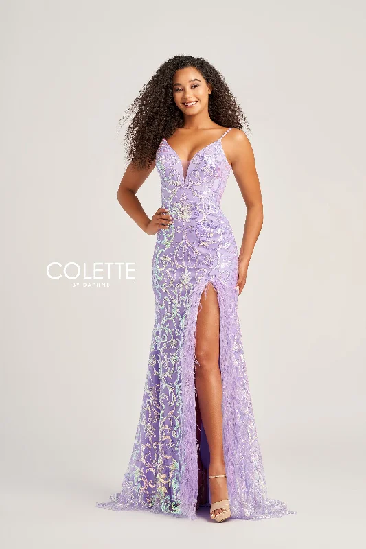 Geometric-Print Evening Dress -Colette: CL5155