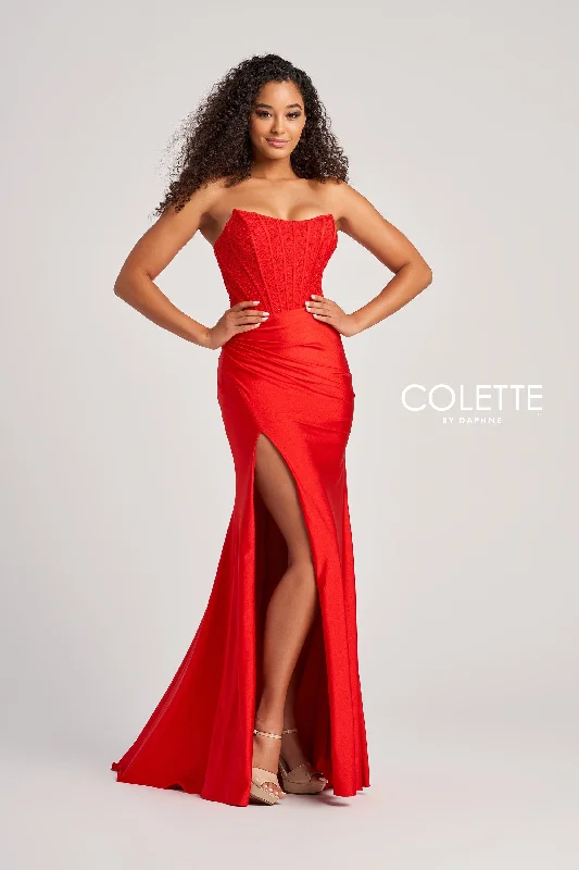 Subtle-Pattern Evening Dress -Colette: CL5158