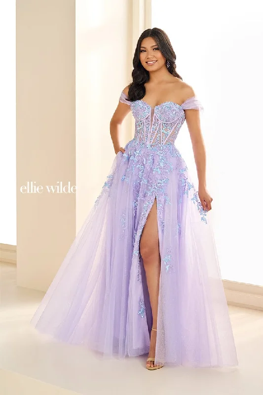 A-Line-Skirt Evening Dress -Ellie Wilde: EW36217