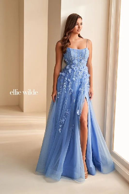 Tie-Sleeve Evening Dress -Ellie Wilde: EW36222