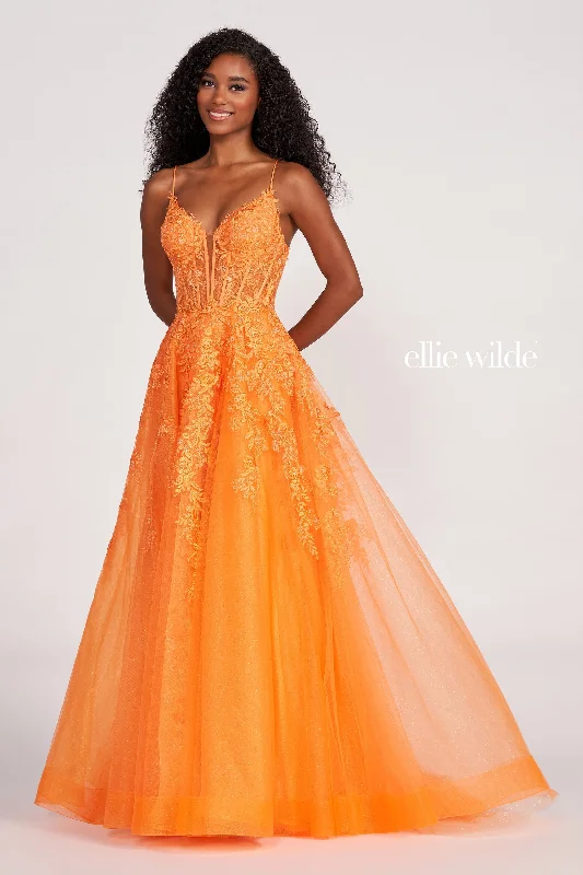 Holiday-Brunch Evening Dress -Ellie Wilde: EW34036