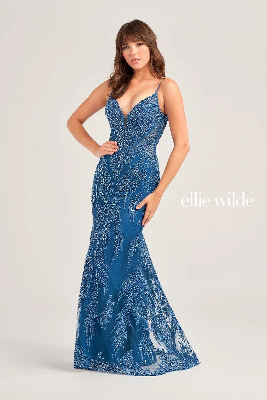 Soft-Knit Evening Dress -Ellie Wilde: EW35095