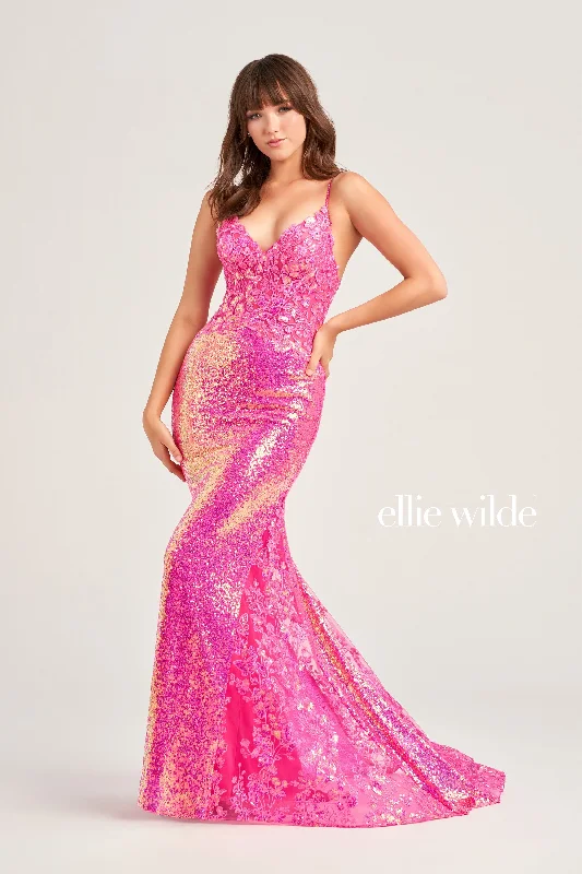 Knit-Fabric Evening Dress -Ellie Wilde: EW35202