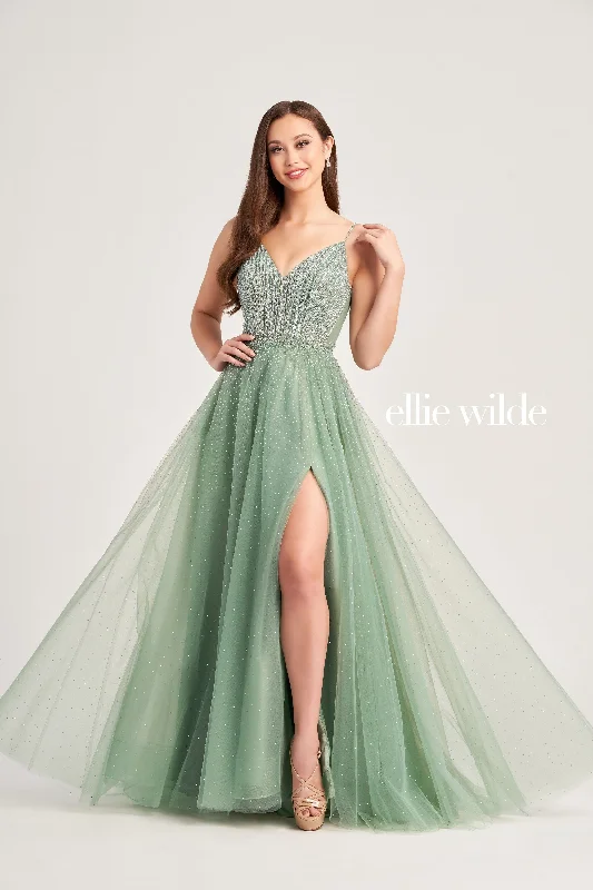 Sparkle-Fabric Evening Dress -Ellie Wilde: EW35088