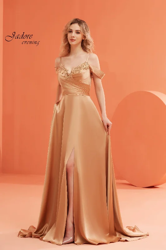 Satin Evening Dress -Jadore: J22036