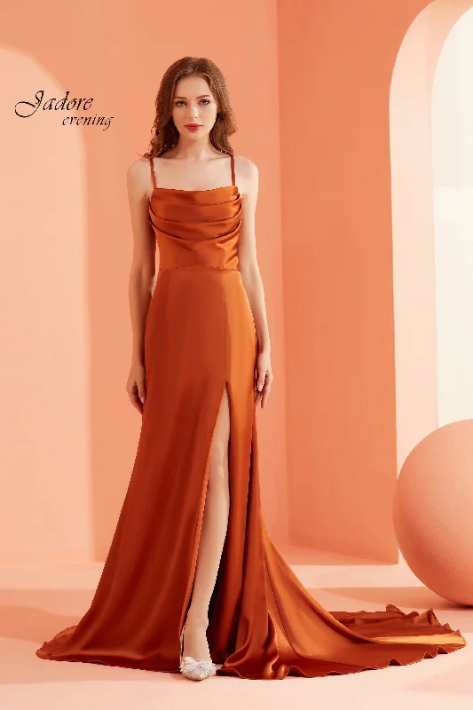 Thin-Suede Evening Dress -Jadore: J22054