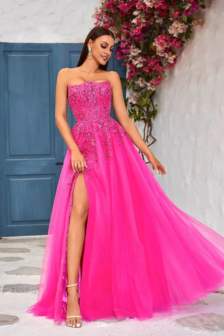 Gathered-Front Evening Dress -Jadore: J25017