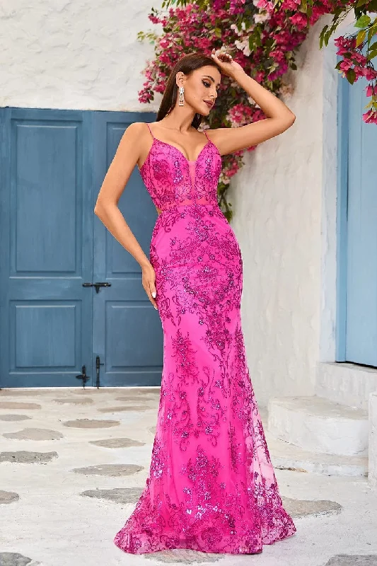 Smooth-Velvet Evening Dress -Jadore: J25022