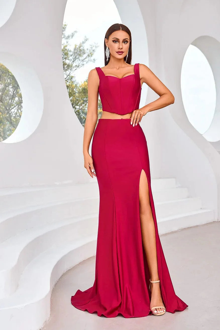 Fine-Print Evening Dress -Jadore: J25026