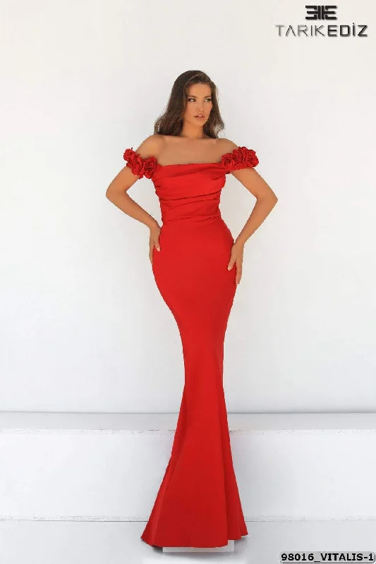 Flared-Skirt Evening Dress -Tarik Ediz: 98016 - Vitalis