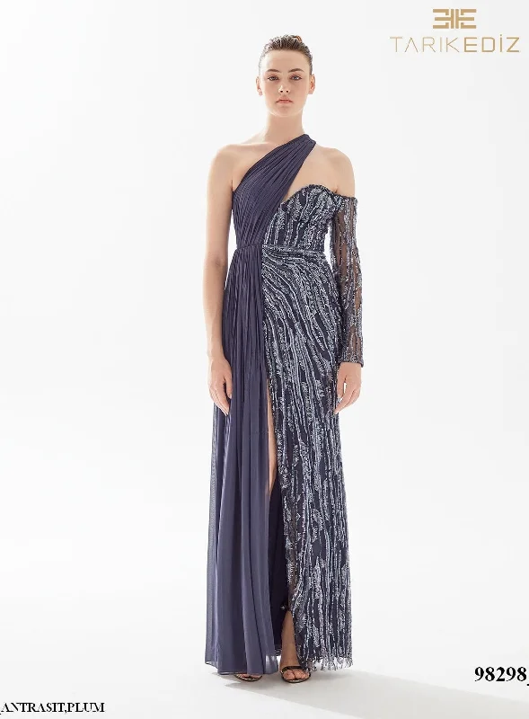 Light-Denim Evening Dress -Tarik Ediz: 98298