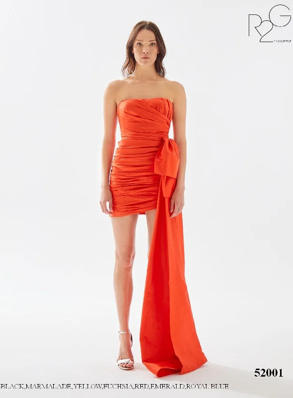 Pleated-Front Evening Dress -Tarik Ediz (R2G): 52001