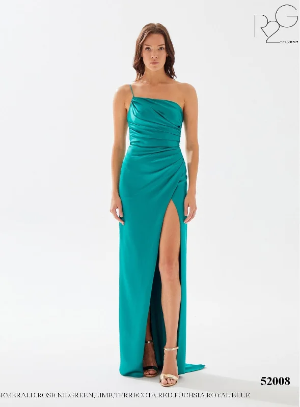 Gathered-Front Evening Dress -Tarik Ediz (R2G): 52008