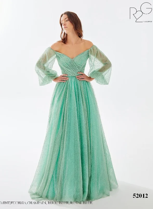 Flounce-Edge Evening Dress -Tarik Ediz (R2G): 52012