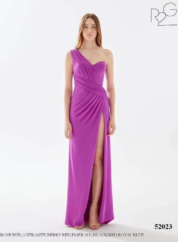 Pleated-Edge Evening Dress -Tarik Ediz (R2G): 52023