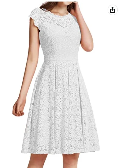 Vibrant Party Dress -Women's Vintage Floral Lace Cocktail Dress Homecoming Dress c2686