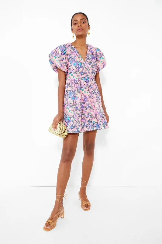 Mini Dresses for Nighttime Wear -Pink Floral Sheila Mini Dress