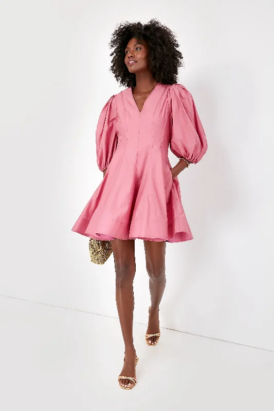 Mini Dresses with Open Backs -Pink Loraine Mini Dress