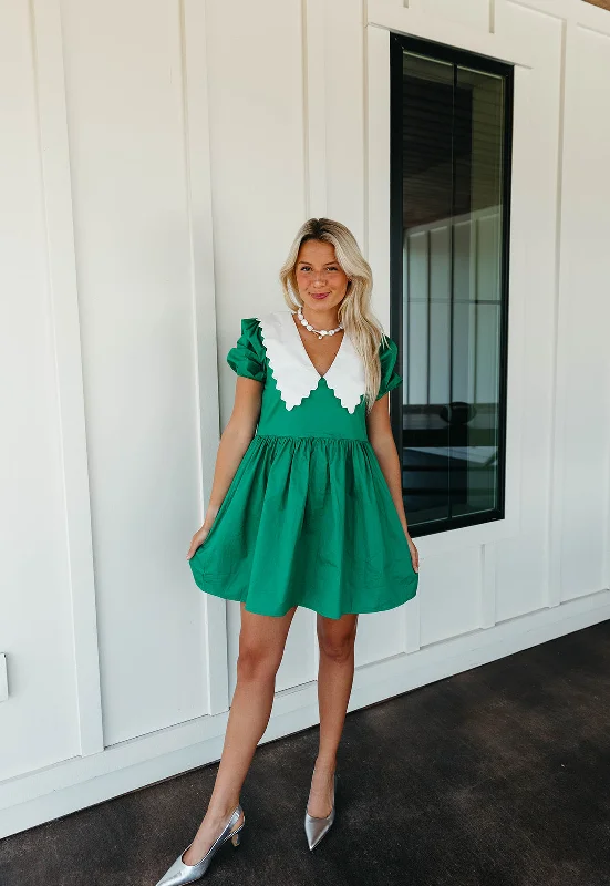 Mini Dresses for Girls’ Trips -Scout Mini Dress - Kelly Green