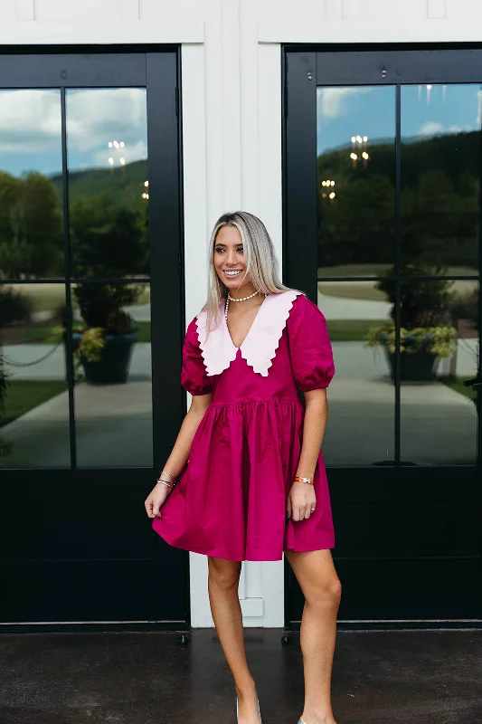 Mini Dresses for Relaxed Days -Scout Mini Dress - Magenta