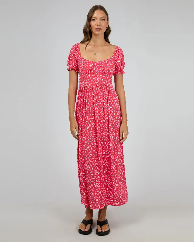 Plush-Cotton Maxi Dresses -All About Eve Dolly Maxi Dress Red