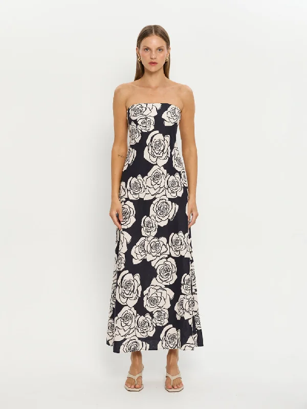 Maxi Dresses for Roof Parties -Carmen Strapless Maxi Dress