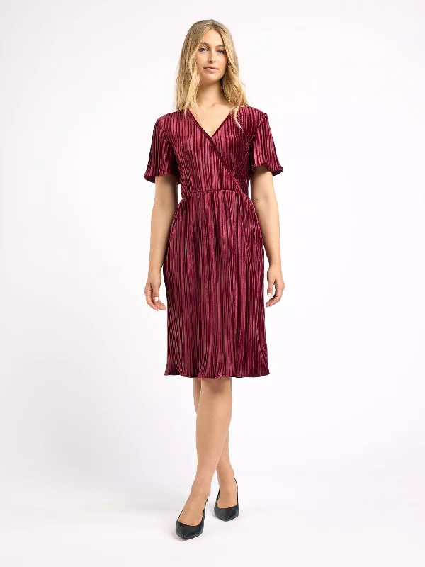 Midi Dresses in Smooth Texture -Orla Velvet Dress